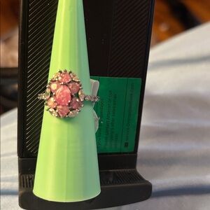 Pink Ice Crystal on Hematite